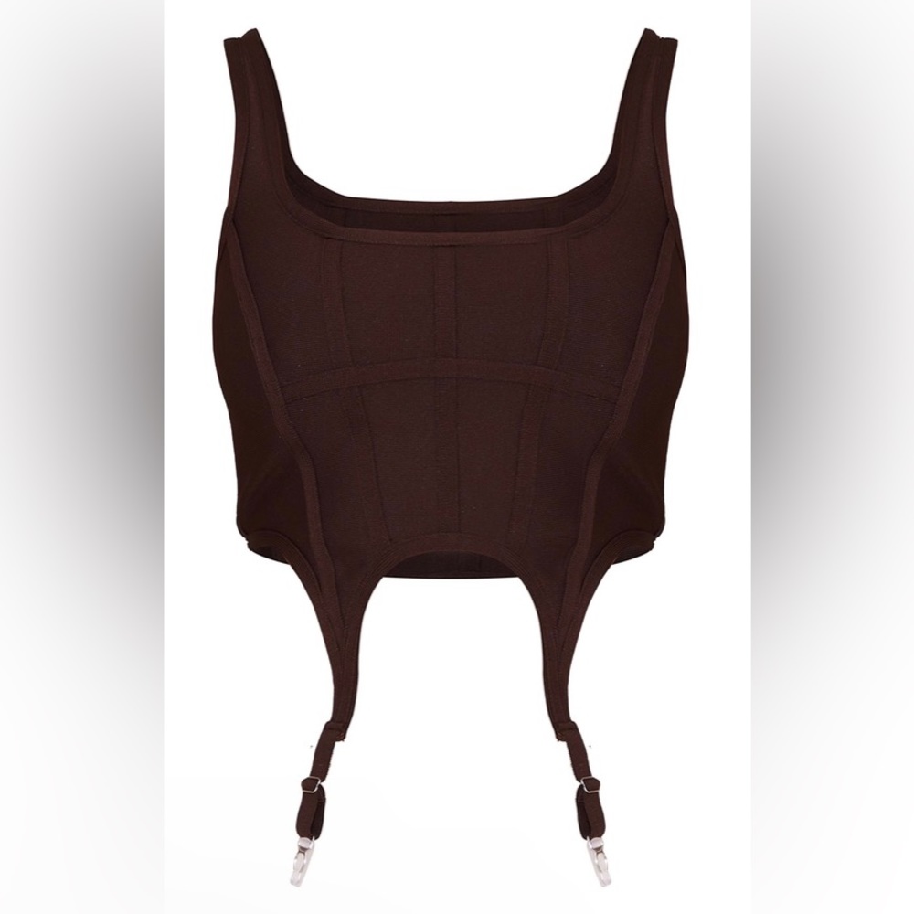 Bandage Structured Cropped Corset Top